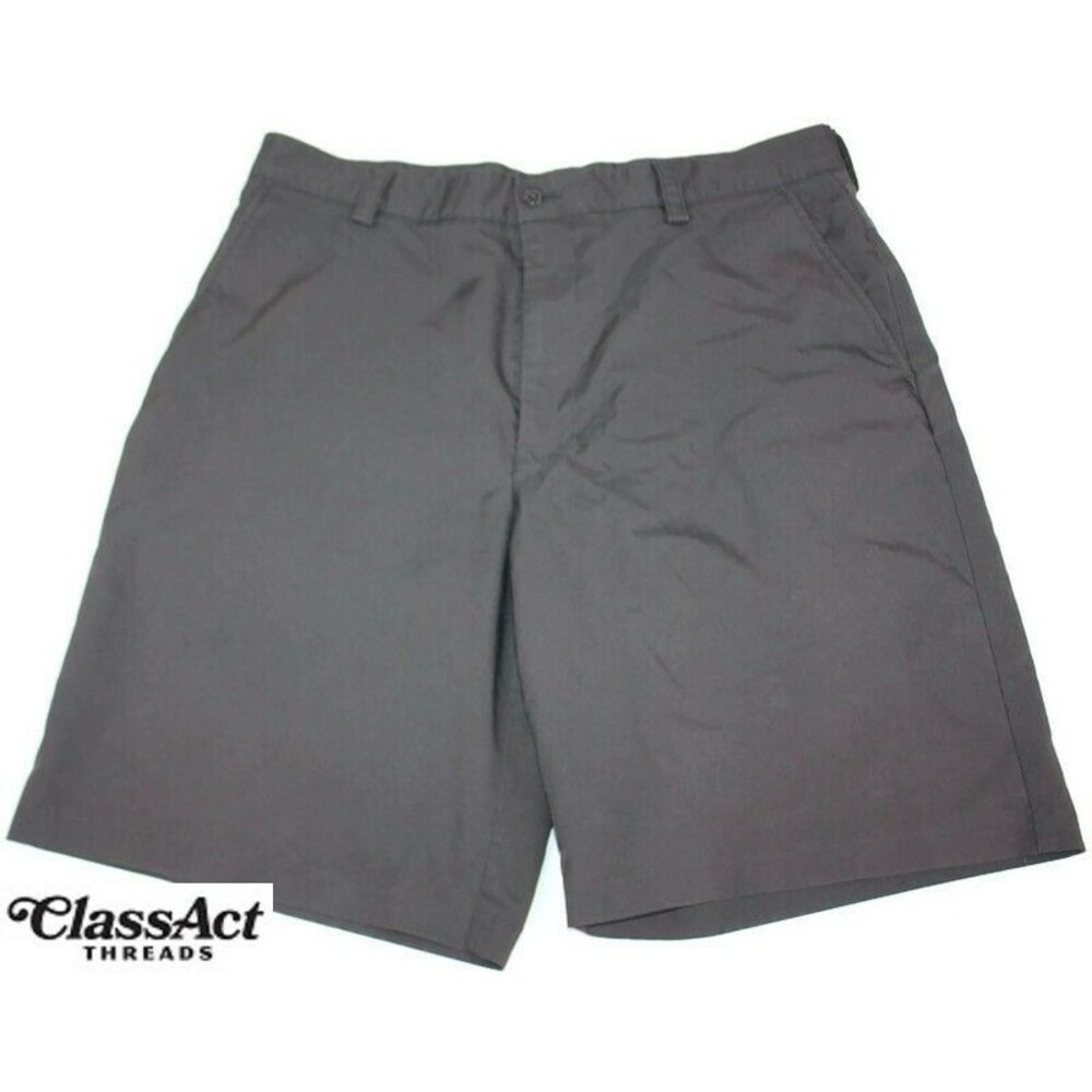 Izod Men's Perform x Golf Shorts Black Flat Fronts 34" Waist
